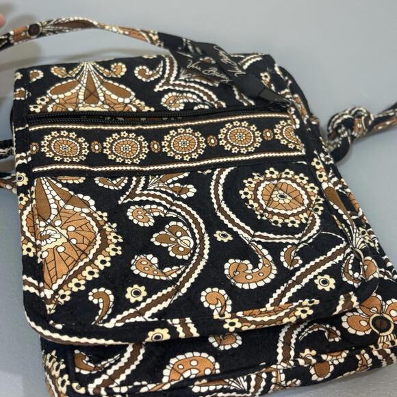 Vera Bradley Caffe Latte Flap Front Hipster Crossbody Shoulder Bag Purse Strap - Picture 6 of 14